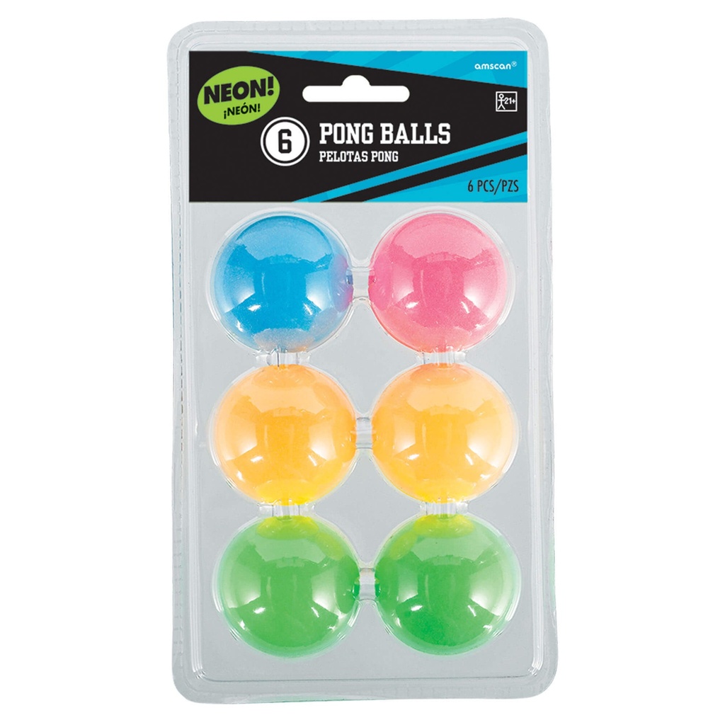 Pong Balls / Beer Pong Neon C/6