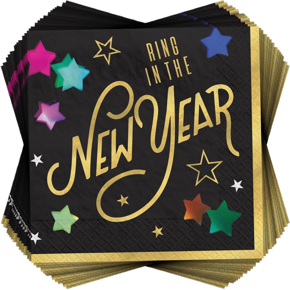 Servilleta CH Happy New Year Starlight C/40