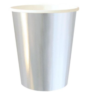 Vaso Foil Plata C/8