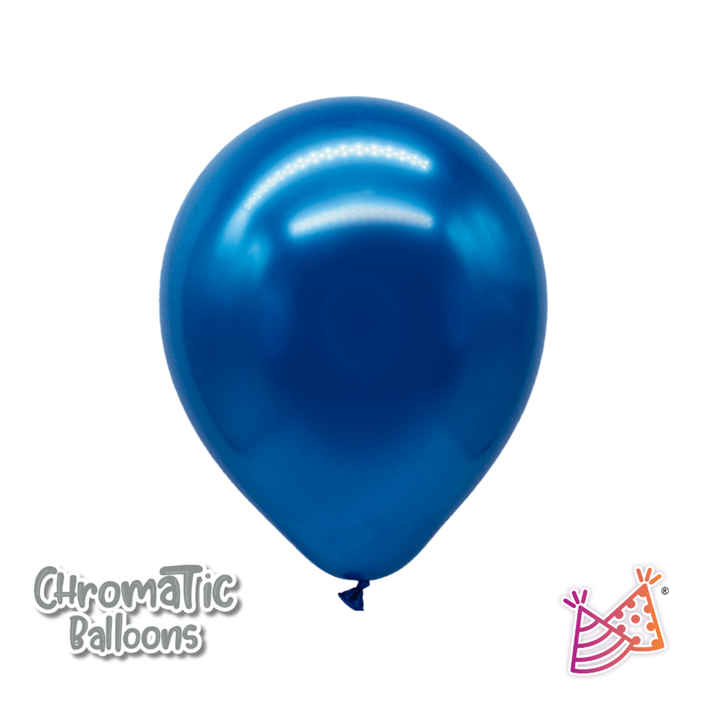 Bolsa De Globos Chrome 9" Azul C/50