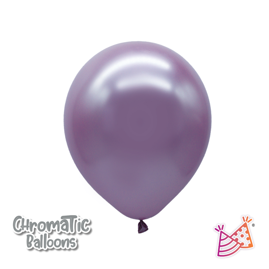 Bolsa De Globos Chrome 11" Lavanda C/50