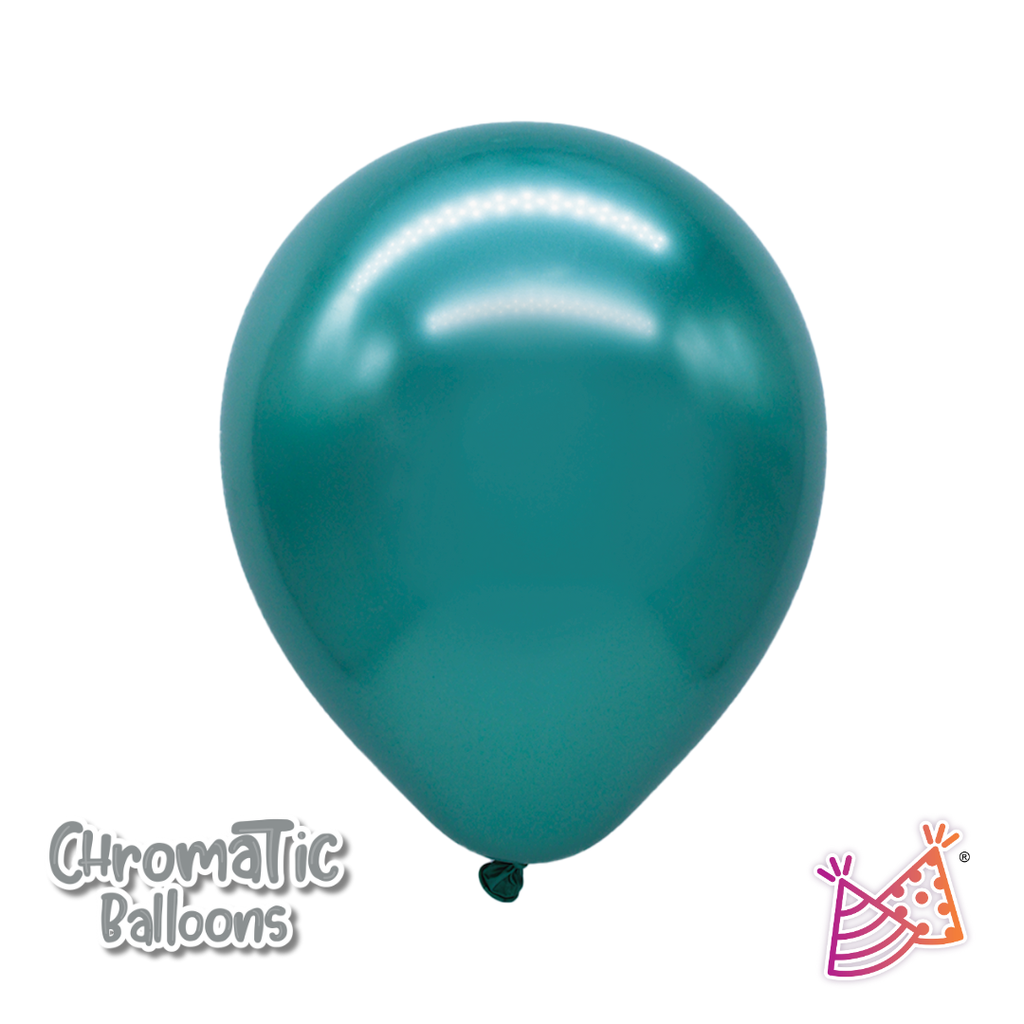 Bolsa De Globos Chrome 11" Verde Eucalipto C/50