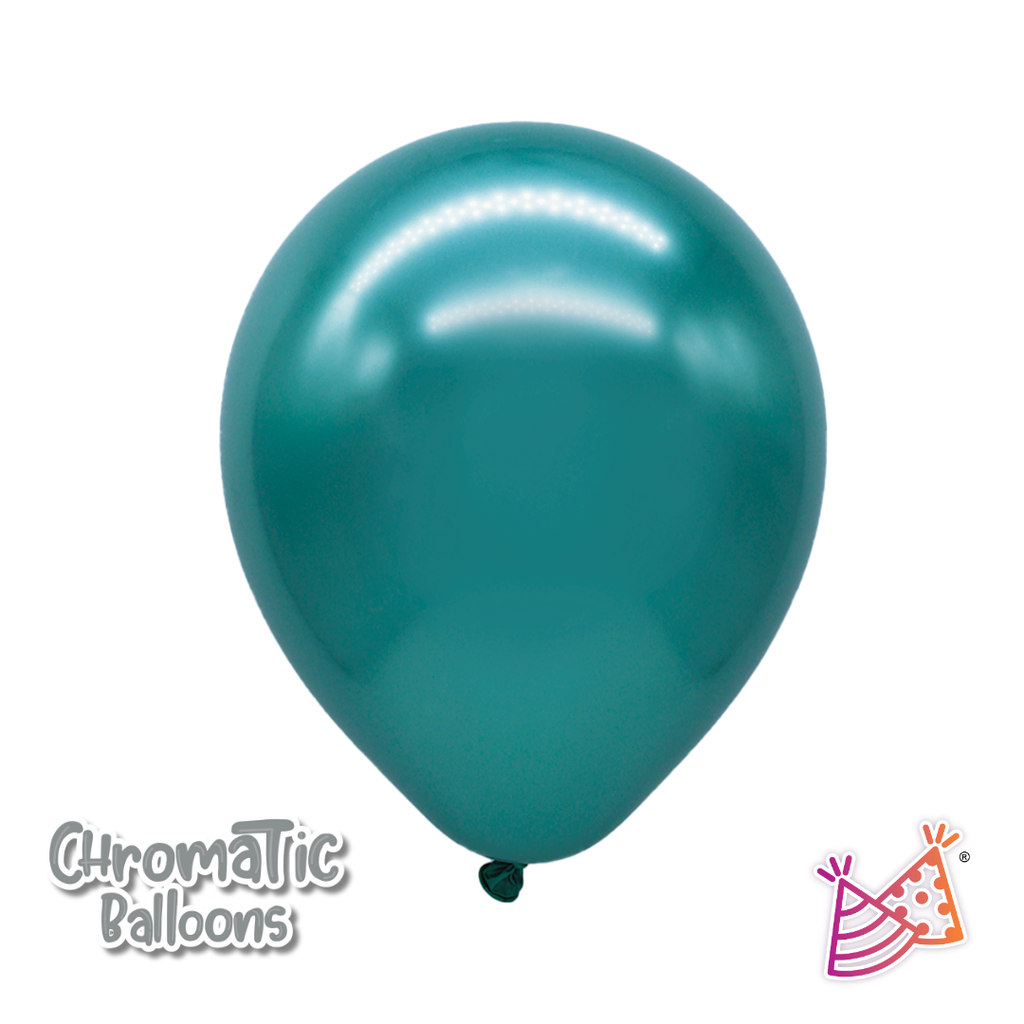 Bolsa De Globos Chrome 9" Verde Eucalipto C/50