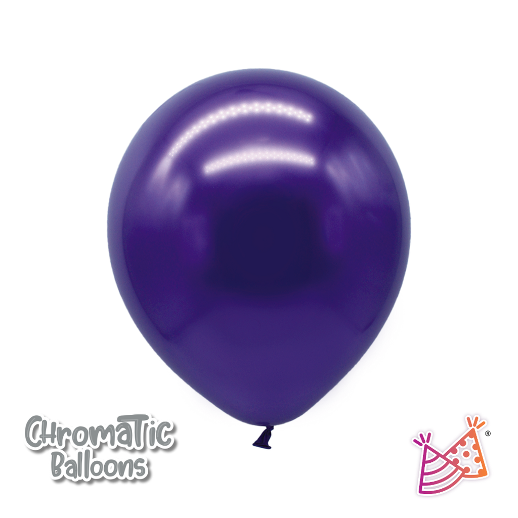 Bolsa De Globos Chrome 9" Morado C/50