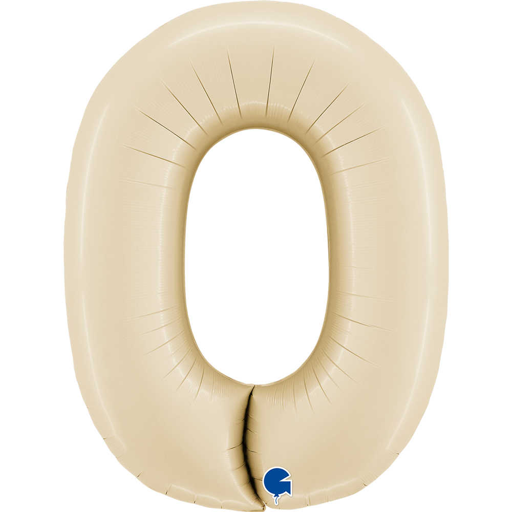 Globo 40" Número 0 Ivory Cream C/1