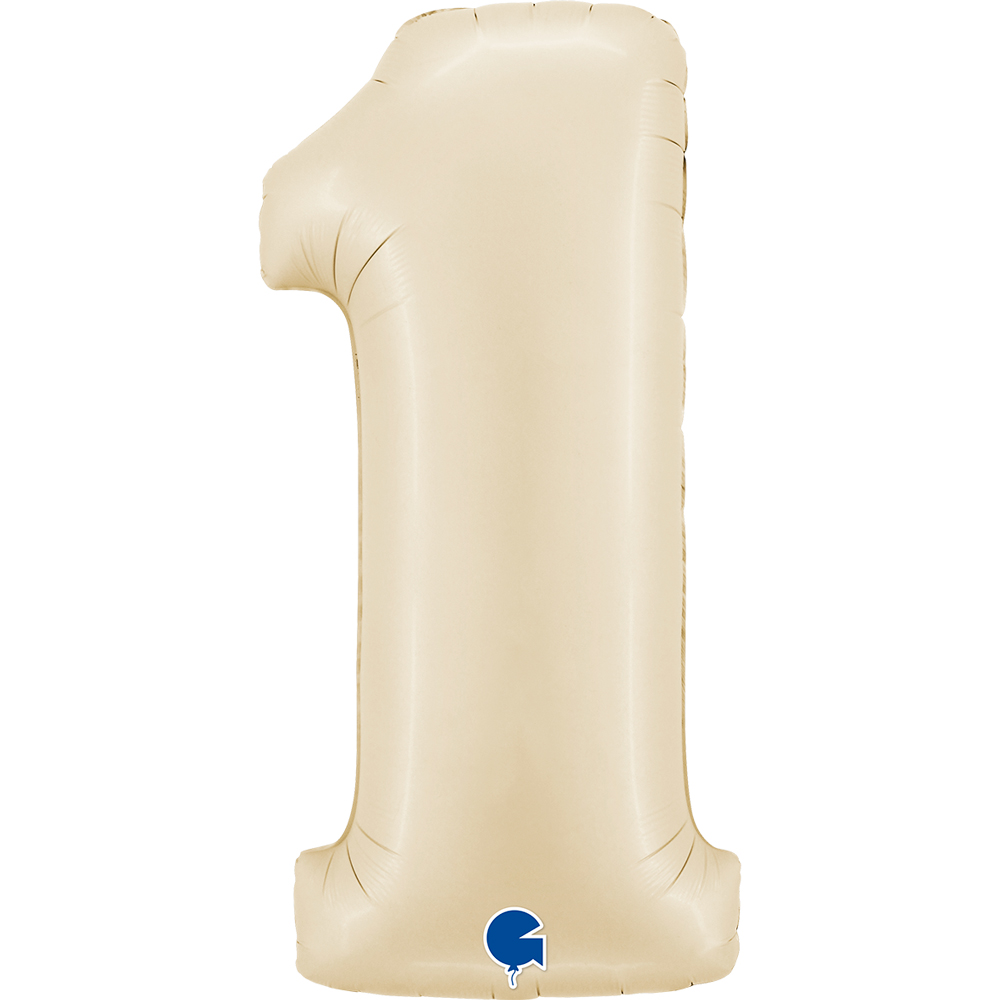 Globo 40" Numero 1 Ivory Cream C/1