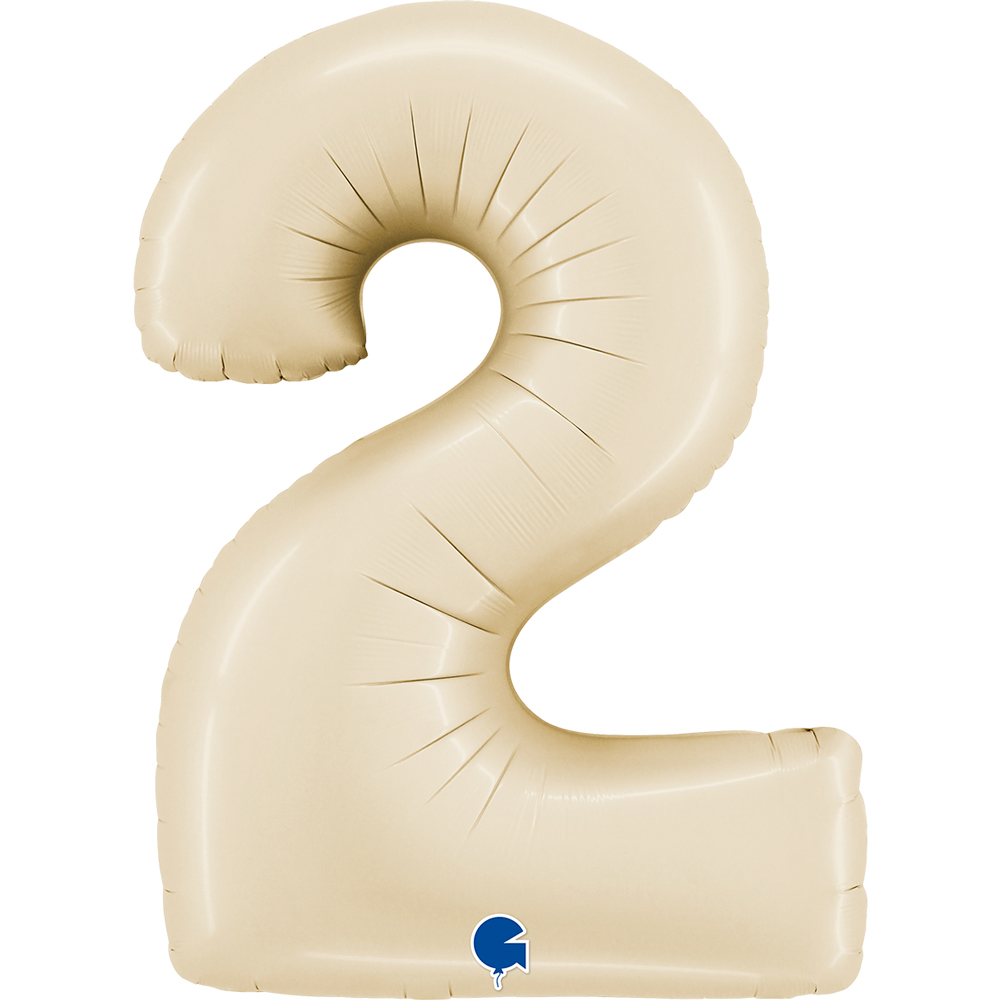 Globo 40" Número 2 Ivory Cream C/1