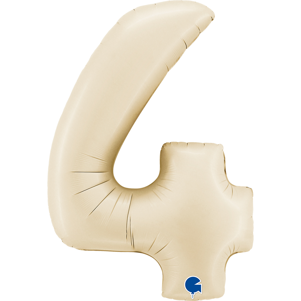 Globo 40" Numero 4 Ivory Cream C/1