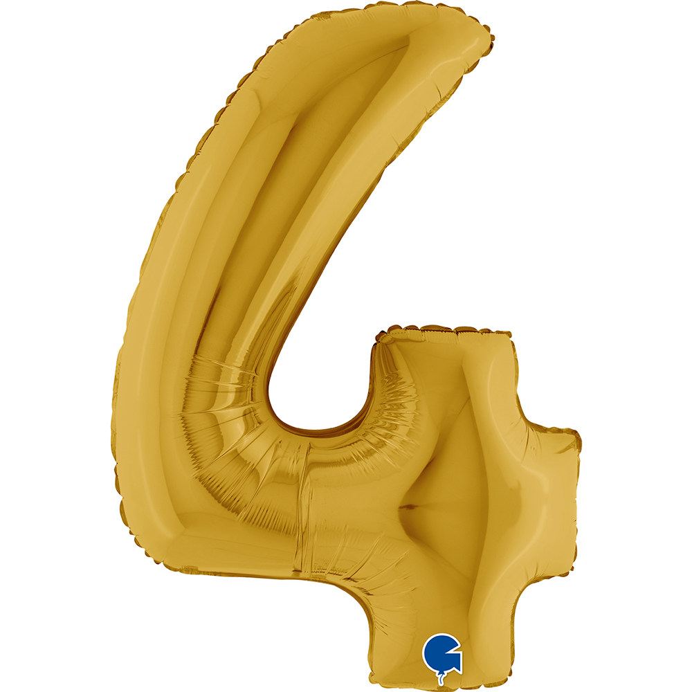 Globo 40" Numero 4 Oro C/1