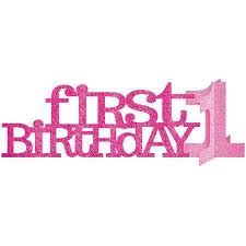 Centrepiece First Birthday Girl Glitter C/1