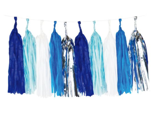 Guirnalda Pompones Azul C/1