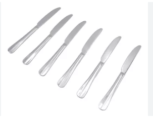 Cuchillos Reutilizables Plata C/50