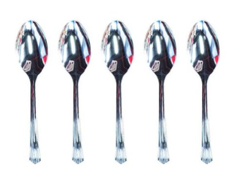 Cucharas Reutilizables Plata C/50