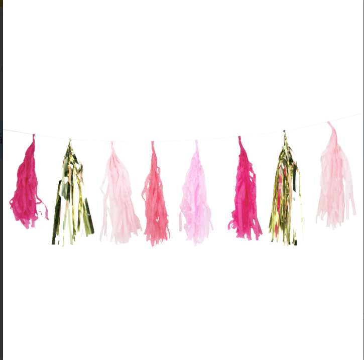 Guirnalda Pompones Rosa C/2m