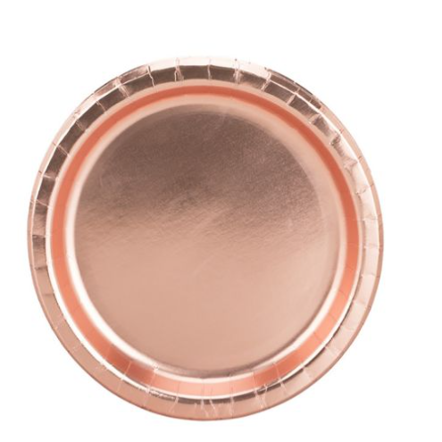 Plato 9" Redondo Rose Gold C/8