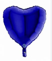 Globo 18" Corazon Azul Rey C/1