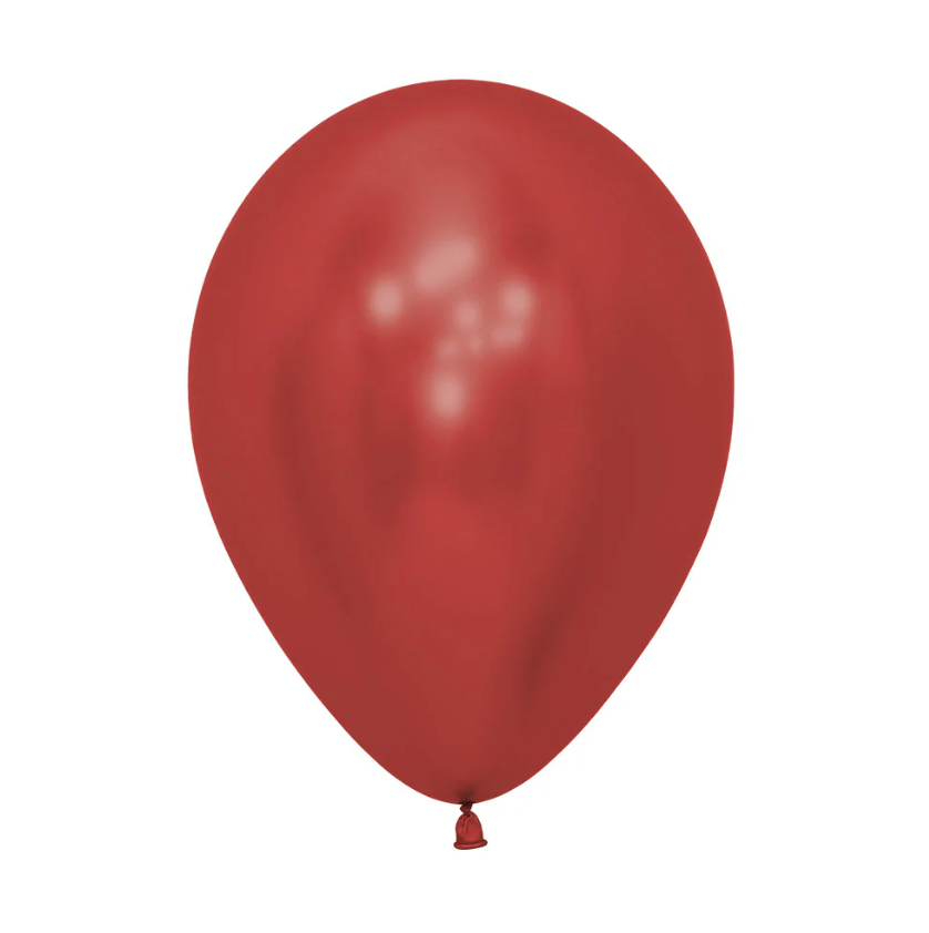 Globo 5" Latex Reflex Cristal Rojo C/1