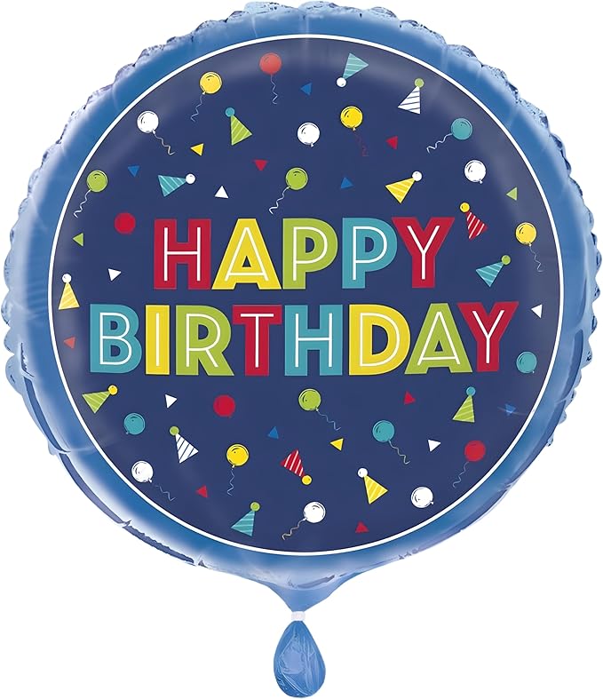 Globo 18" Peppy Birthday Round Foil C/1