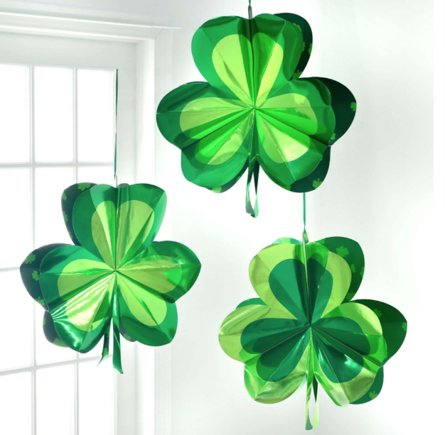 Decoracion Colgante con Forma de Trebol C/3