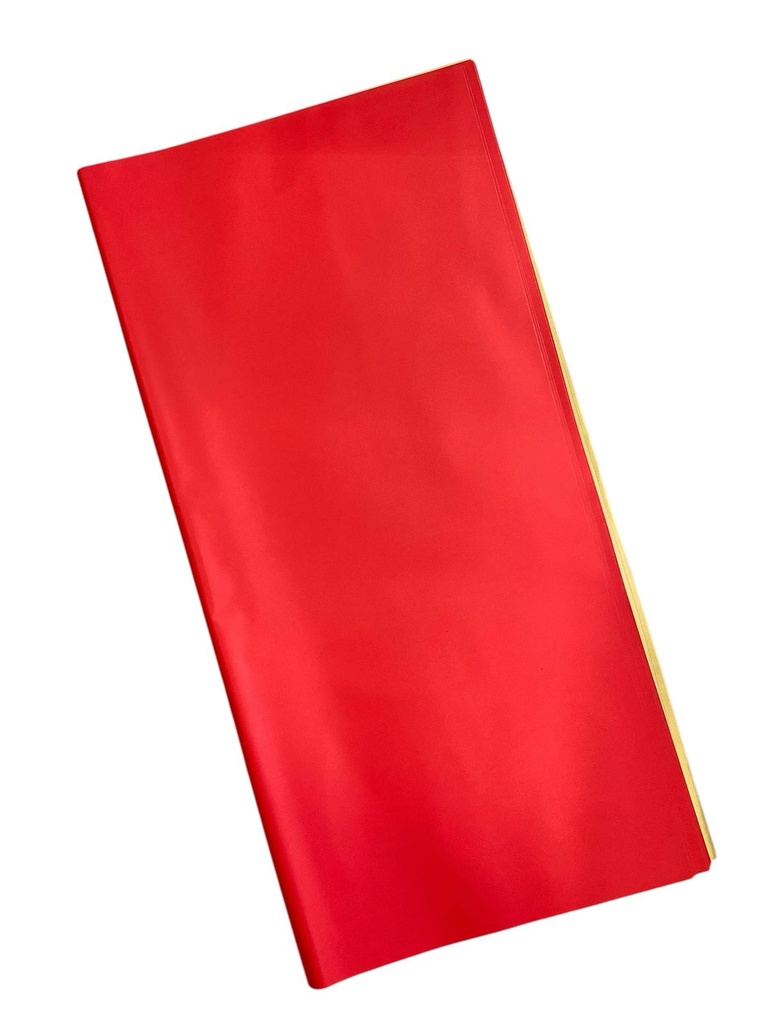 Papel Coreano Rojo Con Dorado C/1