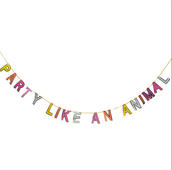 Banner Multicolor Party Like An Animal C/1