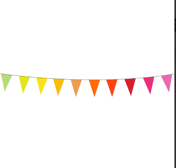 Banderin De Plastico De Colores C/1