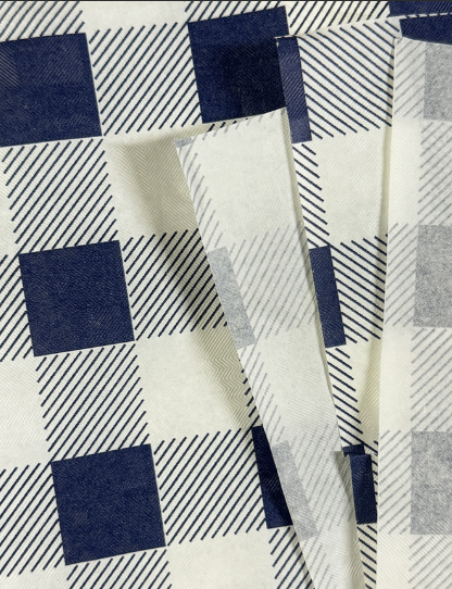 Mantel De Papel Cuadros Azules C/1