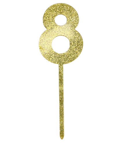 Cake Topper Numero 8 C/1