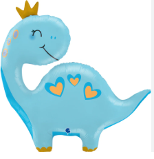 Globo Figura Dinosaurio Azul C/1