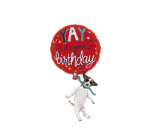 Globo 36" Yay Birthday Dog C/1                                                                                                                            C/1 (copia)