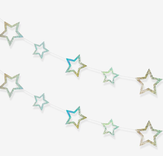 Guirnalda Estrellas Plata C/1