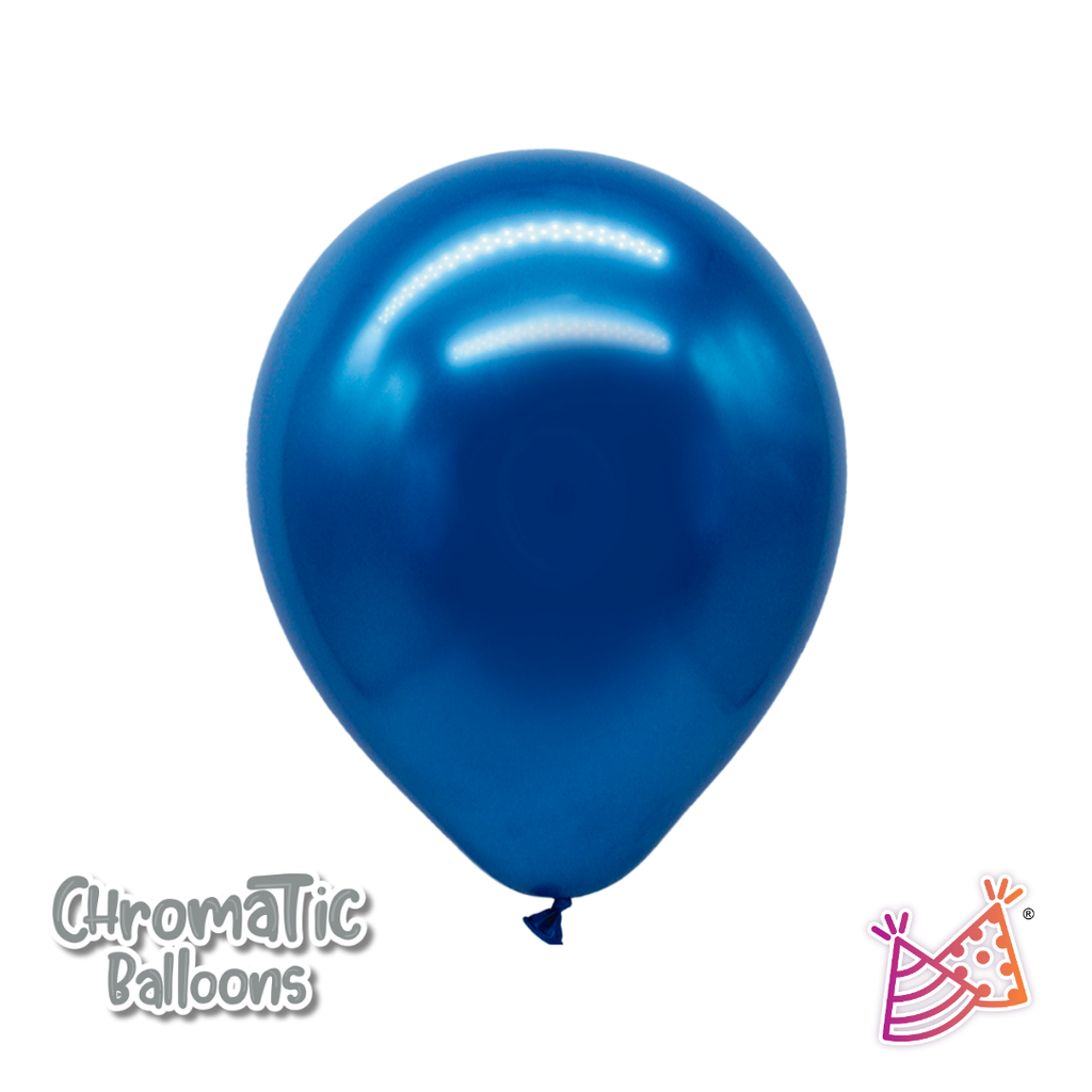 Bolsa De Globos Chrome 11" Azul C/50