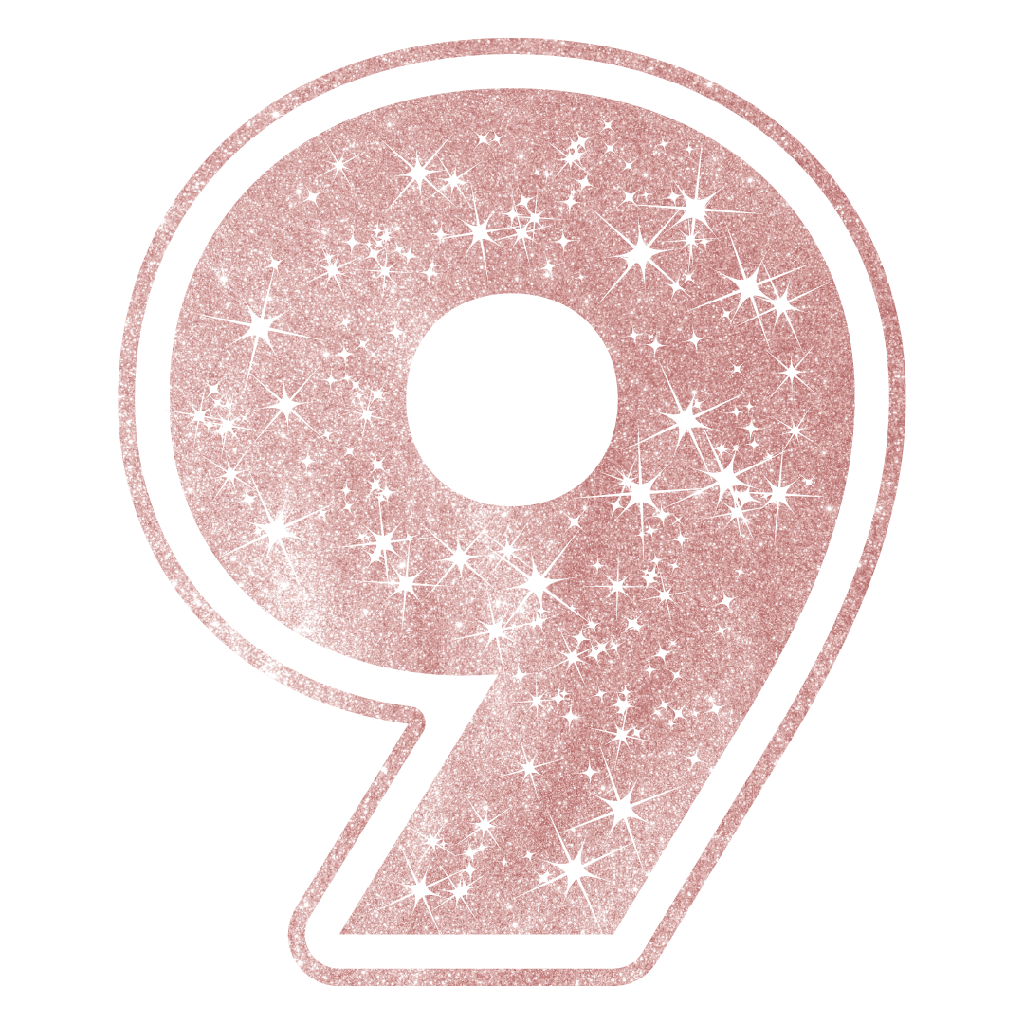 Figura de Plastico Ch Numero 9 Rosa C/1
