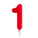 Vela Jumbo Numero Rojo 1 C/1