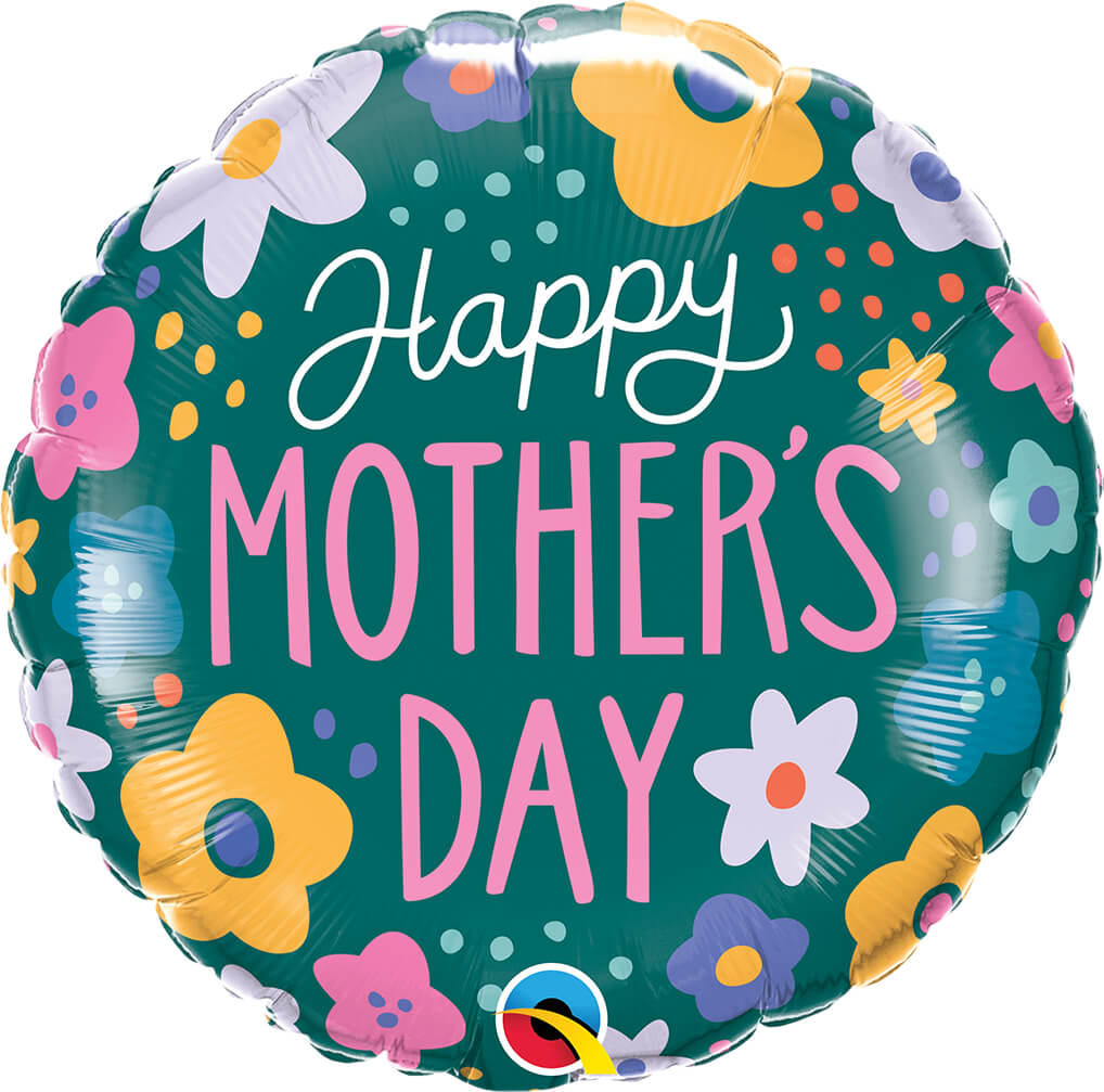 Globo 18" Flores Happy Mothers Day C/1