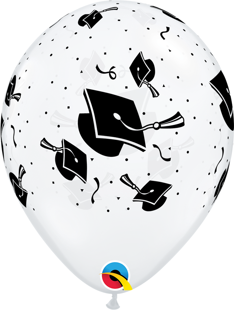 Globo 12" Latex Transparente Graduacion C/1