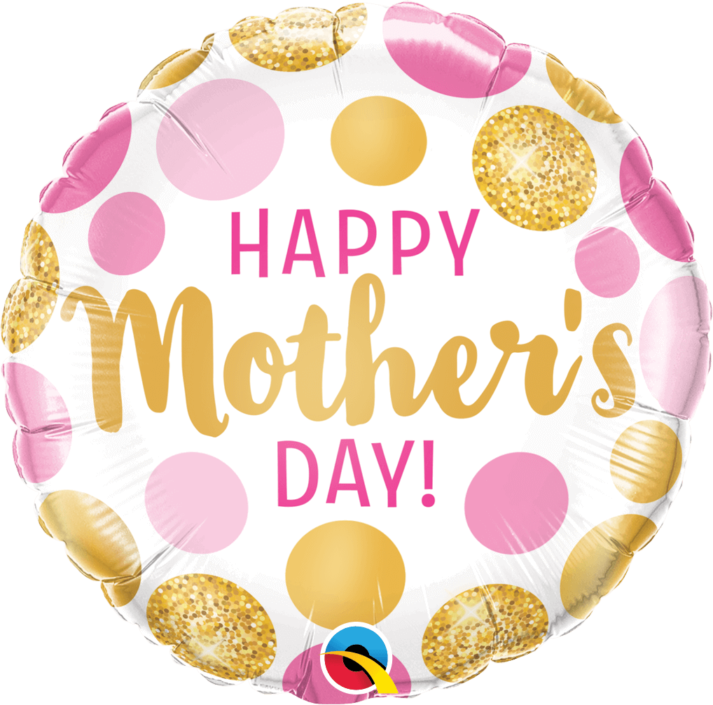 Globo 18" Dots Happy Mothers Day C/1