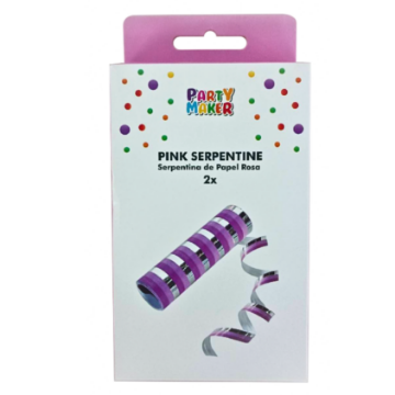 Serpentinas De papel Rosa C/2