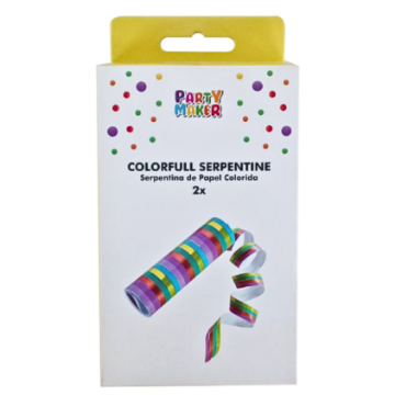 Serpentinas De papel Colorida C/2