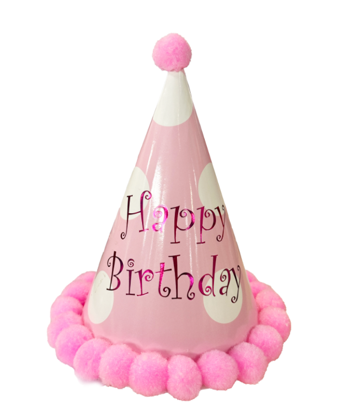 Gorrito Con Pompones Rosa C/1