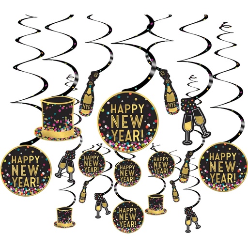 [41.671247] Swirl Deco HNY Colorful Confetti C/60