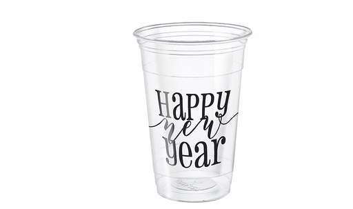 [30.63662] Vaso 16oz Transparente Happy New Year