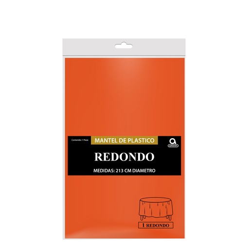 [10.8870/5] Mantel Redondo Naranja C/1