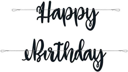 [31.73148] Party Banner Happy Birthday Negro C/1