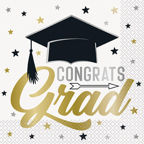 [30.24872] Servilleta G Stars & Caps Graduation C/16