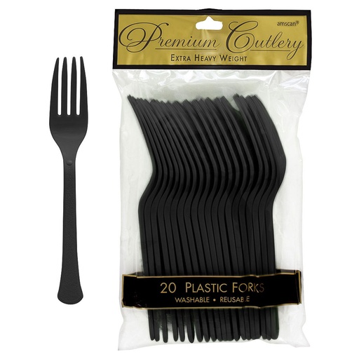 [10.8893/17] Tenedores Negro C/20