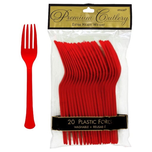 [10.8893/6] Tenedores Rojo C/20
