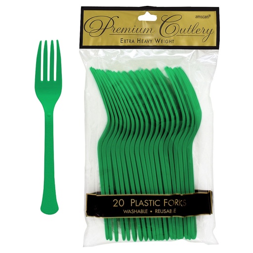 [10.8893/15] Tenedores Verde Bandera C/20