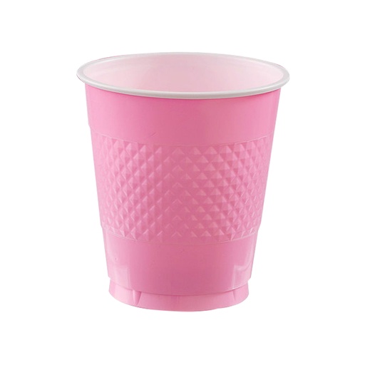 [11.8885/7] Vaso Plastico 12oz Rosa Bebe C/20