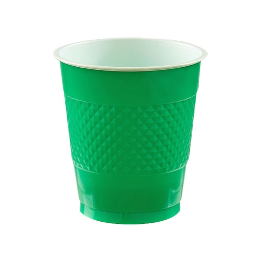 [11.8885/15] Vaso Plastico 12oz Verde Bandera C/20